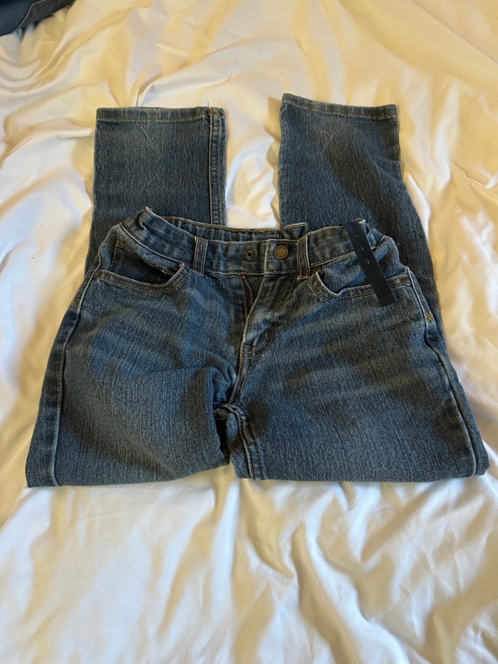 Classic Straight Leg Denim Jeans - Blue